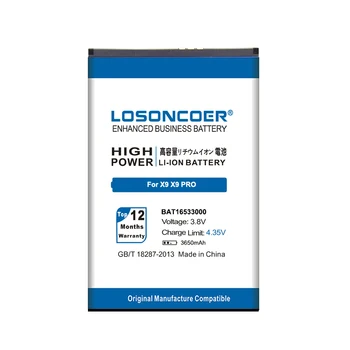 LOSONCOER 3650mAh BAT16533000 Par DOOGEE X9 5.5 collu X9 Pro X9Pro Bateria Batterij Mobilā Tālruņa Akumulatoru Baterijas+Izsekošanas Numuru