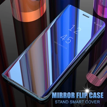 Luksusa Spogulis, Flip Stends Ādas Vāciņš Samsung Galaxy A3 A5 A7 Līdz 2017. Magnētisko Gadījumā Galaxy J2 Core J2 Pro J8 2018 J5 J7 Ministru
