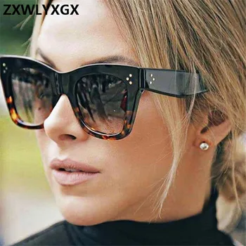 Luksusa Taisnstūra saulesbrilles sieviešu zīmola dizaina retro krāsains pārredzami, kaķa acs, saules brilles Sieviešu Brilles UV400
