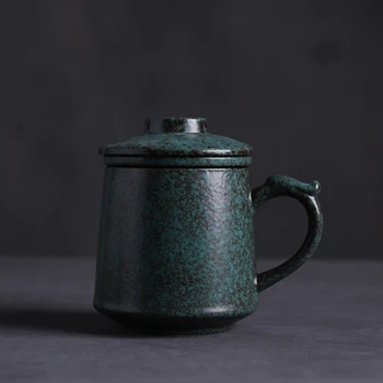 LUWU keramikas tējas krūzes ar filtri, japāņu kafijas tasi drinkware 380ml