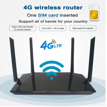 Lētākais 3G/4G LTE Mobilo Wifi Hotspot Ar Sim Kartes Slots LTE Router 300Mbps Bezvadu CPE 4gab Ārējā Antena uz Augšu 32Users