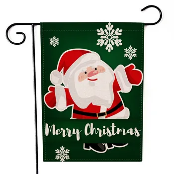 Līčija Ziemassvētku Dārza Karogi Briežu Santa Claus Drukāt Puse Baneri Dārzu Balkonā, Āra Mājas Dekoru Karogi