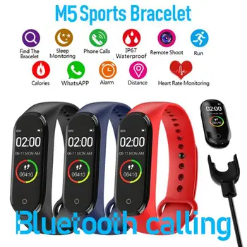 M5 band Smartband M5 Smart Aproce Sporta Aproce sirdsdarbība, Asins Spiediena, Skābekļa Atgādinājums Aproces Smart Joslā karstā pārdošanas