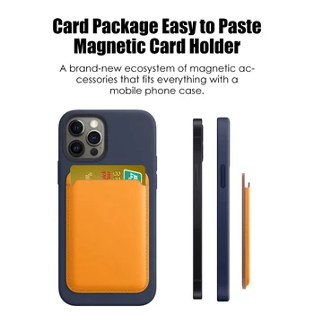 Magnētisko Karšu Maisu Turētājs IPhone 12 Pro Max Kartes Somas Mag Magnētisko Drošu Seifu 12 Mini Gadījumā Spēcīgs Magnēts Piesaista Turēt