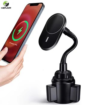 Magnētiskā Mobilā Tālruņa Turētāju Automašīnas lādēšanas iPhone 12 Pro Max 12 Mini Auto Tases Turētājs Tālrunis Mount Regulējamu Lādēšanas Statīvu
