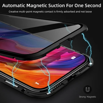 Magnētiskā Privātuma Stikla Gadījumā IPhone11 12 Pro 6S 6 7 8 Gadījumā Anti-Spiegu 360 Aizsardzības Magnēts Lietā par IPhone 11 XR XS Max Segums