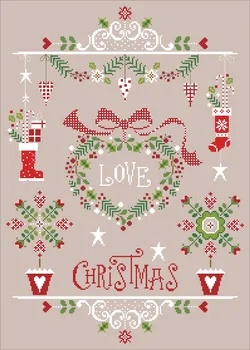 Man patīk Ziemassvētku cross stitch komplekts ar ziedu dizainu kokvilnas, zīda diegu 18ct 14ct 11ct linu linu audekla izšuvums DIY rokdarbi