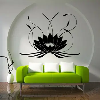 Mandala Lotus Sienas Uzlīmes, Vinila Jogas Sienas Decal Guļamistabai Mājas Dekorēšanas Aksesuāri, Dzīvojamās Istabas Art Gleznojumi C738