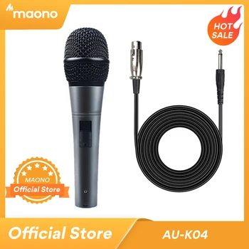 MAONO K04 Profesionālās Dinamiskais Mikrofons Cardioid Vokāls Vadu MIKROFONS Ar XLR Kabeļa Spraudnis Un Spēlēt Microfone Posmā Karaoke KTV