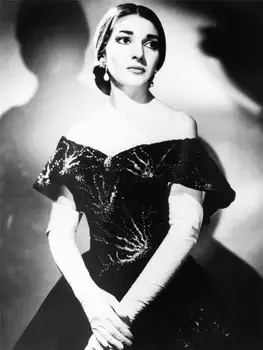 Maria Callas operdziedātāja Melna Balta Portrets NOFL Zīda Auduma, Plakātu Mākslas Guļamistaba Dekorēšana