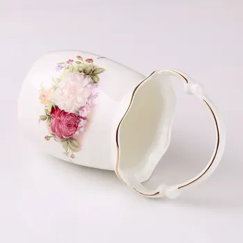 Maz ziedu grozs Jinxiu kaulu karotīti novieto nelielu karoti mazs grozs, ar porcelāna trauki