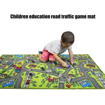 Mazulis Iekštelpu Auto Paklājs Rotaļu Automašīnas, rotaļu istaba un Klasē Multi Krāsu Darbību, Spēlēt Mat Drošu un Jautri Spēlēt Paklāju Zēniem un Meitenēm