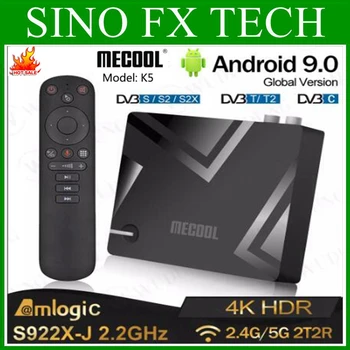 Mecool K5 Amlogic S905X3 Smart Android 9.0 TV Kastē DVB-C S2 T2 2GB 16GB 2.4 G 5G dual WiFi, Bluetooth 4K HD televizora Kastē Mecool K5