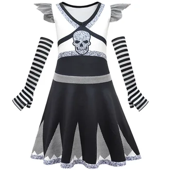 Meitenes Halloween Zombijiem Addison Cosplay Tērpu Modes Bērni Iedomātā Princese Kleitas, Karsējmeitenes Tērpiem Puse Apģērbu Komplekti