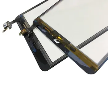 Melna Balta Krāsa 7.9 collu 5gab/daudz Touch Screen Stikla Digitizer + IC Mikroshēmā+Mājas Hutton Flex Kabelis Montāžas iPad mini 1/2