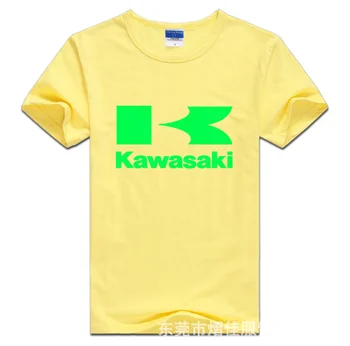 Mens Short Sleeve par Kawasaki Automašīnu Logo T-krekls Vasaras gadījuma vīrietis vienkrāsainu Kokvilnas T krekli Modes Hip Hop HarajukuClothes