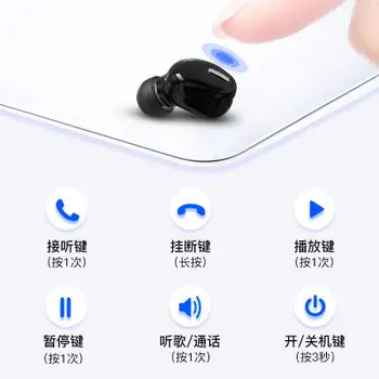 Mini Auss 5.0 Bluetooth Austiņas HiFi Bezvadu Austiņas Ar Mic Sporta Earbuds, Brīvroku Stereo Skaņas Austiņas, lai visi telefoni