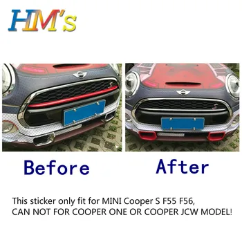Mini Cooper S F56 Auto Dekorēšana Piederumi Uzlīmes Mini Cooper S F55 Auto Uzlīmes Priekšējo Režģi, Gaisa Ieplūdes Atveres Apdares