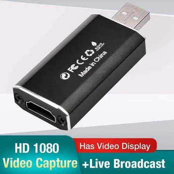 Mini HDMI Video Uztveršanas Kartes o Video Capture Karte, HDMI, USB2.0 1080P HD Ieraksts Piemērots PS4 Spēle DVD Videokamera