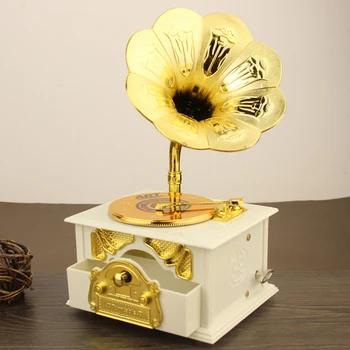 Mini Simulācijas Retro Phonograph Miniatūras Modeli Mēbeles Rotaļu Mājas, Galda Dekori Mājas Dekoru