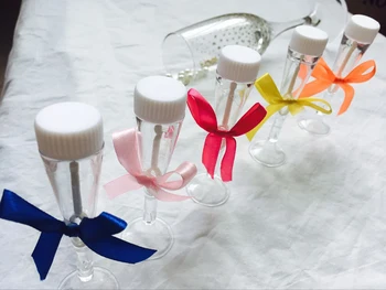 Mini Vīna Kauss ar Lenti Kāzu Tukši ziepju Burbuļi ūdens pudeli,lai kāzu svinības,bērnu dušas dod priekšroku piederumi
