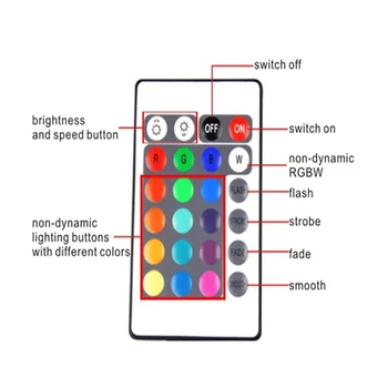 Mini WIFI LED RGB Kontrolieris + RF 21/ IS 24Key Remote Controler For SMD 5050 2835 RGB LED Strip Gaismas