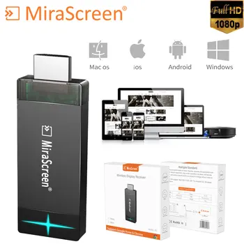 Mirascreen D5 2.4 G+5G Miracast TV Stick Anycast WiFi Displejs TV Dongle Uztvērēju Airplay DLNA Mirroring par Smart Tālrunis, Tablete