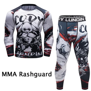 Mma Džiu Džitsu Bjj t-krekli+bikses MMA Muay thai šorti Rashguard vīriešu Boksa Svīteri Tērpi Boxeo Sporta mma Apģērbu Tracksuit