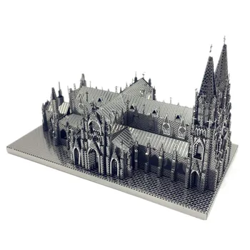 MMZ MODELIS Nanyuan 3D Puzzle Metāla Montāža Modeli St. Patrick ' s Cathedral Modelis Komplekti DIY 3D Lāzeru Griezti Jigsaw Rotaļlietas Radošās rotaļlietas