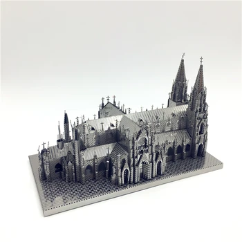 MMZ MODELIS Nanyuan 3D Puzzle Metāla Montāža Modeli St. Patrick ' s Cathedral Modelis Komplekti DIY 3D Lāzeru Griezti Jigsaw Rotaļlietas Radošās rotaļlietas
