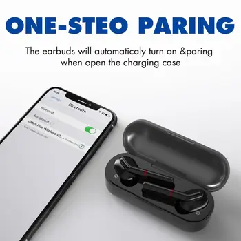 Mobilais tālrunis universālā TWS Bluetooth 5.0 austiņas lādēšanas box bezvadu austiņas 9D stereo sporta earbud austiņas ar mikrofonu