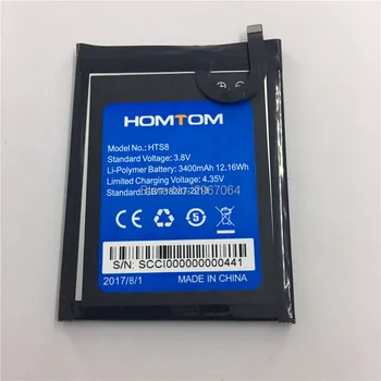 Mobilā telefona akumulatora HOMTOM HTS8 akumulatora 3400mAh Augstas capacit Mobilo telefonu Aksesuāru Oriģinālā akumulatora