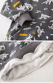 Modes Baby Zēnu Drēbes Hoodies & Krekli Rudens Jauns Kazlēnu garām Piedurknēm Kokvilnas Karikatūra Modelis, Džemperi, Topi, 2-6yrs