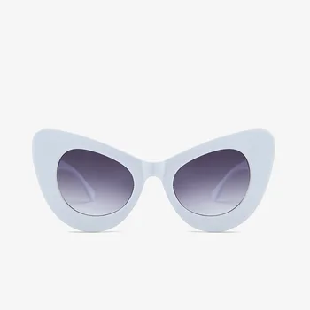 Modes Dāmas Vintage Cat Eye Lielgabarīta Saulesbrilles Sieviešu Zīmola Dizaineru Lielo Butterfly Saules Brilles Sieviešu Dzintara Toņos UV400