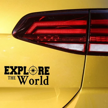 Modes Izpētīt Pasauli, Kompass Auto Uzlīme Ārējie Piederumi Vinila Uzlīmes Peugeot Ranger Toyota, Jeep,16cm*7cm