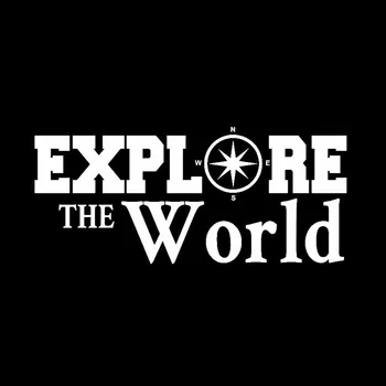 Modes Izpētīt Pasauli, Kompass Auto Uzlīme Ārējie Piederumi Vinila Uzlīmes Peugeot Ranger Toyota, Jeep,16cm*7cm