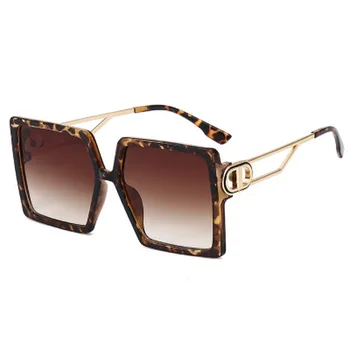 Modes Jauno Lielo Rāmi Laukumā Saulesbrilles Moderns Dāmas Personības Catwalk Visu Maču Brilles Āra Ēnā UV Saulesbrilles