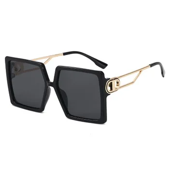 Modes Jauno Lielo Rāmi Laukumā Saulesbrilles Moderns Dāmas Personības Catwalk Visu Maču Brilles Āra Ēnā UV Saulesbrilles