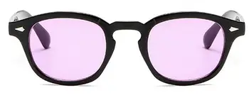 Modes Johnny Depp Stilu, Apaļas Saulesbrilles Skaidrs, Krāsainas Lēcas Zīmola Dizaina Puses Parādīt, Saules Brilles Oculos De Sol