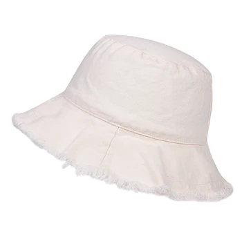 Modes kokvilnas Kausa Cepure vīriešiem un Sievietēm Japāņu Harajuku Zvejnieka Cepure Locīšanas Saule Zvejas Panamas Cepures hip hop cepures tīrtoņa krāsu