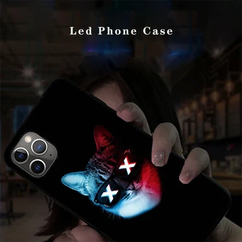Modes Led Telefonu Gadījumā Zvanīt Gaismas Diožu Zibspuldze iedegas Telefonu Gadījumos, Telefona 1211 pro XS Max XR X 678 P Segtu piederumi gaismas