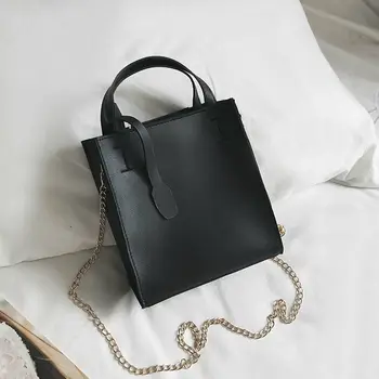 Modes sieviešu laukumā pleca soma, PU ādas vienkrāsainu ikdienas somas Messenger bag