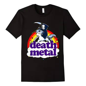 Modes Smieklīgi, Topi, T-Veida Nāves Metāla Šūpuļzirgs T Krekls Unicorn Nāves Grafiskais Vīrietis/Zēns Dāvanu Vīriešu T Krekls, Un Apģērbu Uzdrukāts Kokvilnas Ma