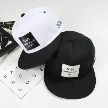 Modes Vīrieši Sievietes BROOKLYN Vēstules kokvilnas regulējams Beisbola cepure Ādas etiķetes N86 Hip Hop Cepures Saules Cepure Unisex Snapback Cepures