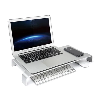 Monitora Statīvs Alumīnija Datoru Stāvvadu Stabila Organizētāja MacBook/iMac Pro/TV Ekrāns/Drukāt Lapdesk Turētājs ar Klaviatūru Uzglabāšana