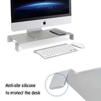 Monitora Statīvs Alumīnija Datoru Stāvvadu Stabila Organizētāja MacBook/iMac Pro/TV Ekrāns/Drukāt Lapdesk Turētājs ar Klaviatūru Uzglabāšana