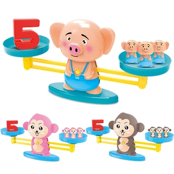 Montessori Bērnu Matemātika Rotaļlieta Pērtiķis Bilances Svara Spēles Spēles Balansēšanas Mēroga Numuru Agrīnās Mācīšanās Izglītojošas Rotaļlietas Bērniem