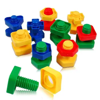 Montessori Mācību Izglītības Matemātikas Rotaļlietas Smart Olas Plastmasas Skrūves 3D Puzzle Spēle Bērniem Krāsu, Formu Spēles Rotaļlietas
