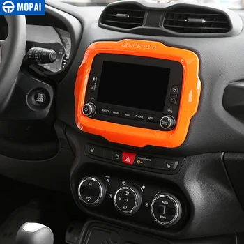 MOPAI Auto Centrs GPS Navigācijas Apdare, Rāmis Vāka Uzlīmes, Interjera Aksesuāri, Jeep Renegade-2017 Auto Stils