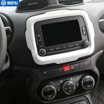 MOPAI Auto Centrs GPS Navigācijas Apdare, Rāmis Vāka Uzlīmes, Interjera Aksesuāri, Jeep Renegade-2017 Auto Stils